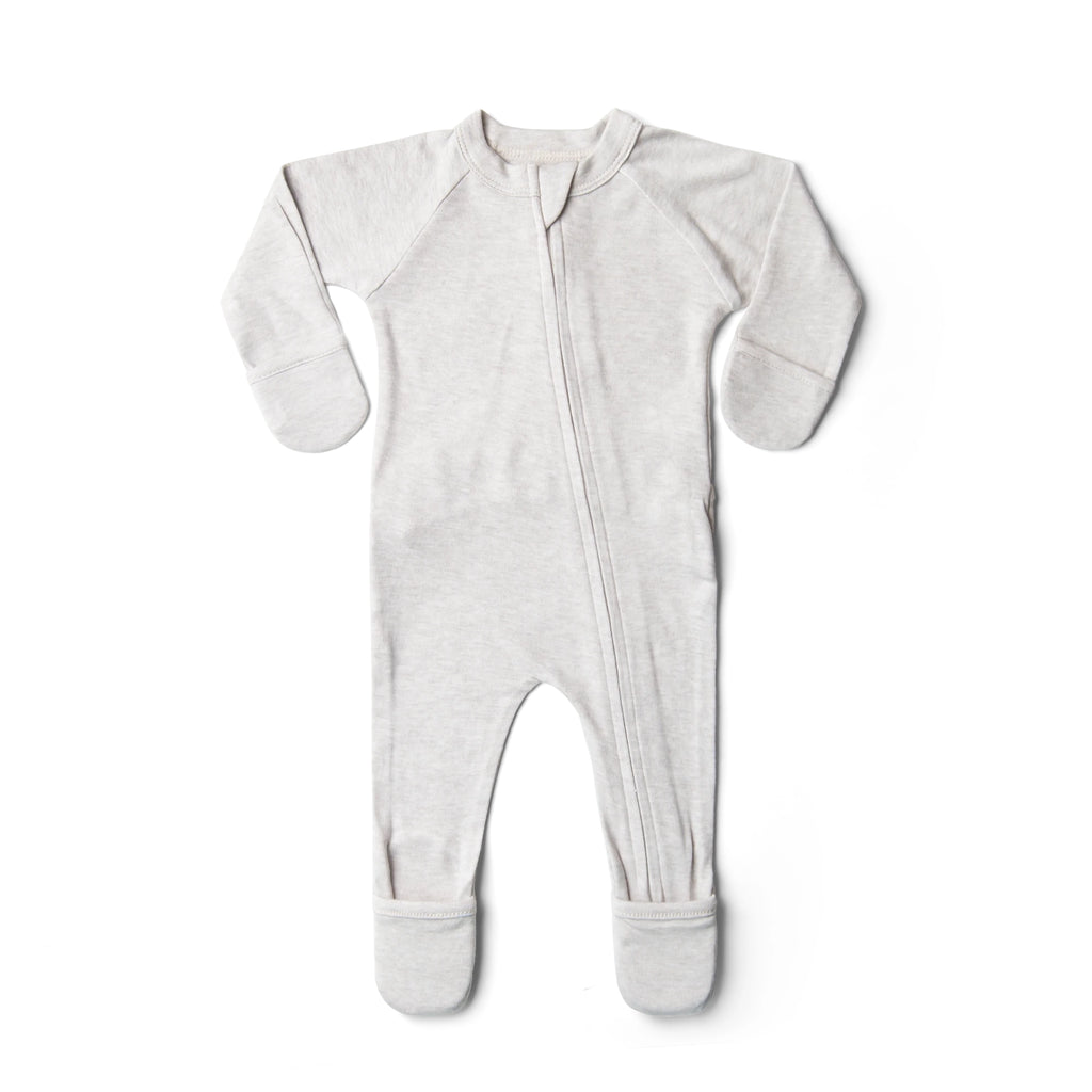 Bamboo Organic Cotton Sleep & Play Footie - Storm Gray