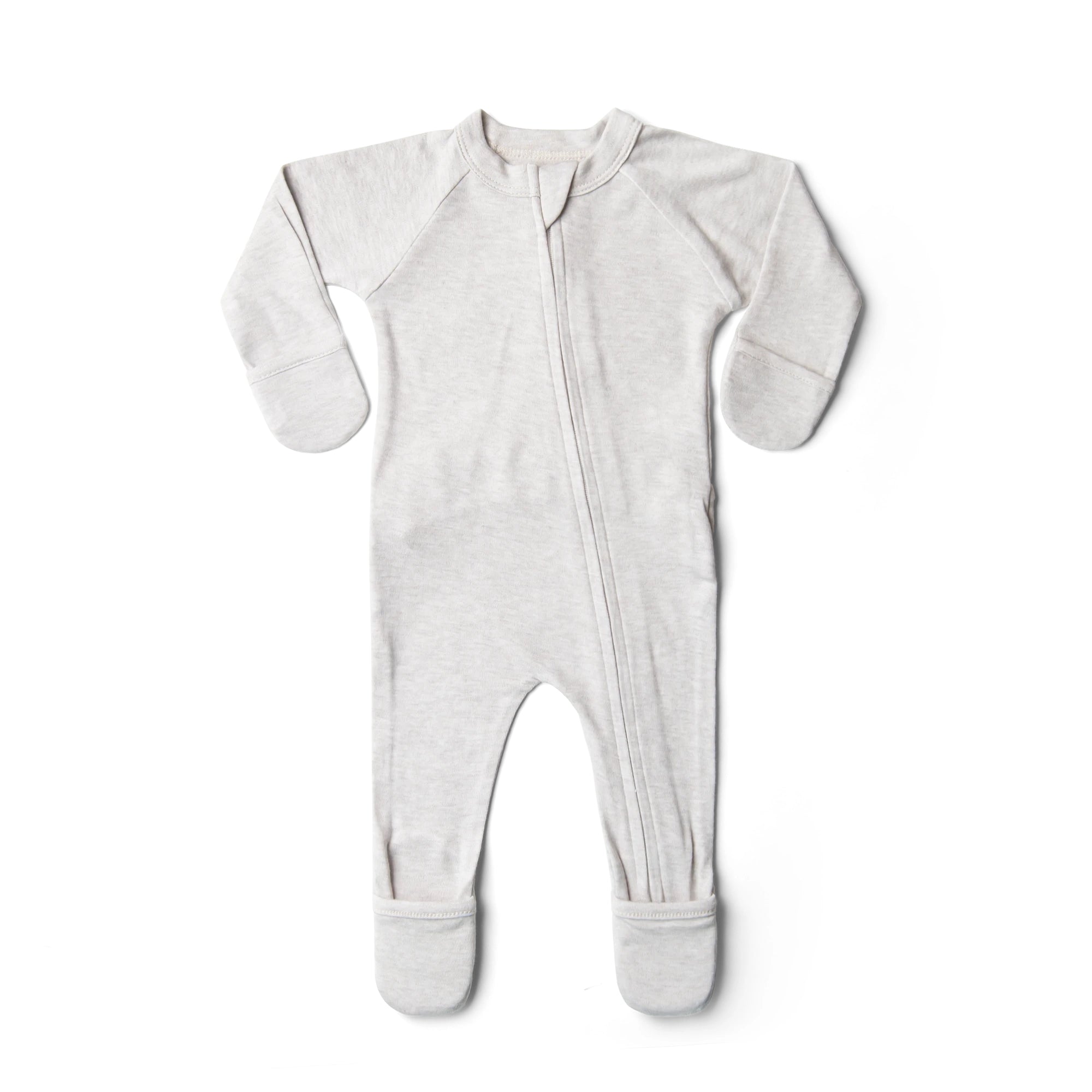 Bamboo Organic Cotton Sleep & Play Footie - Storm Gray