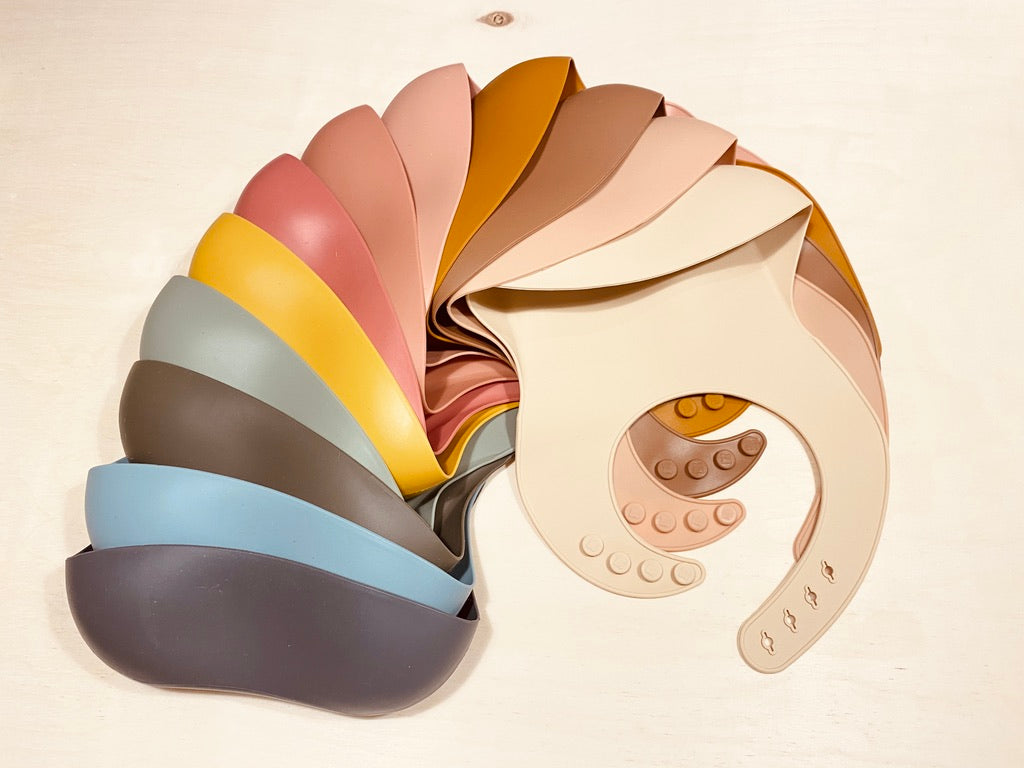 Silicone Bib - Almond