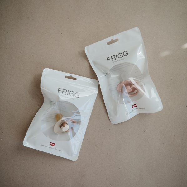 FRIGG  NATURAL RUBBER PACIFIER | COLORBLOCK - PEONY