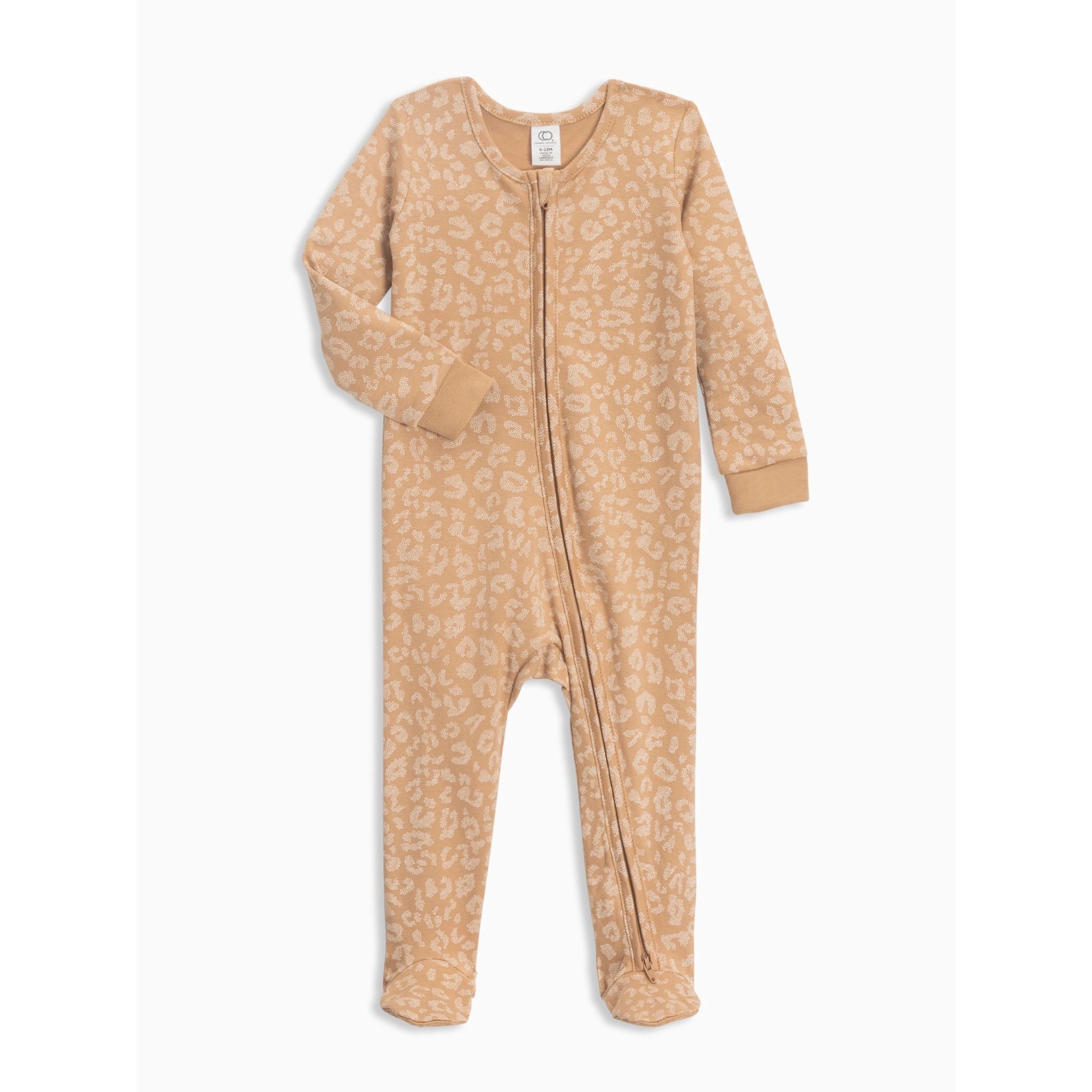 Peyton Zipper Sleeper - Leopard / Tan