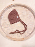 Organic Cotton Ribbed Bonnet -Plum
