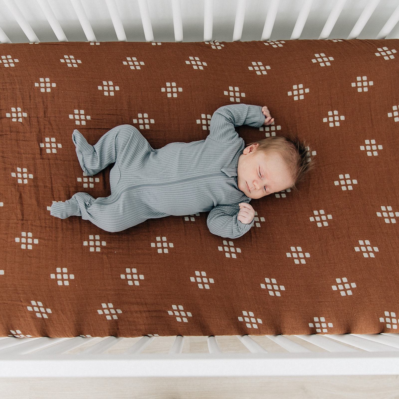 Crib Sheet -Chestnut Textiles