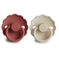 FRIGG DAISY NATURAL RUBBER BABY PACIFIER (BAKED CLAY/CREAM)