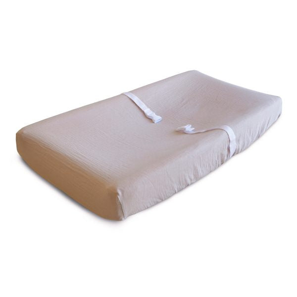 EXTRA SOFT MUSLIN CHANGING PAD COVER - BLUSH