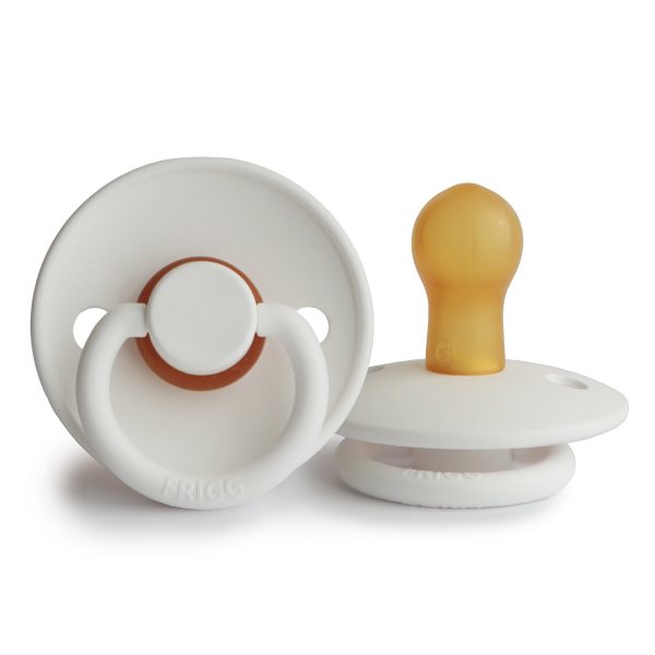 FRIGG NATURAL RUBBER PACIFIER - BRIGHT WHITE