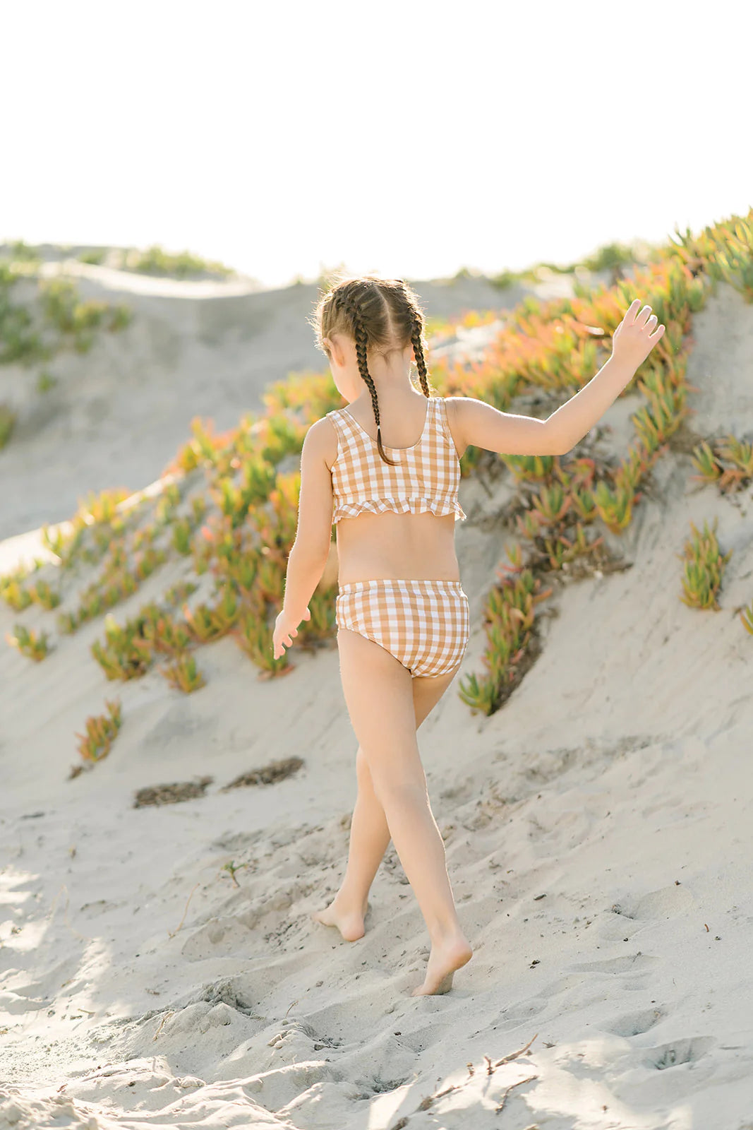 Gingham Bikini Set with Ruffle Top