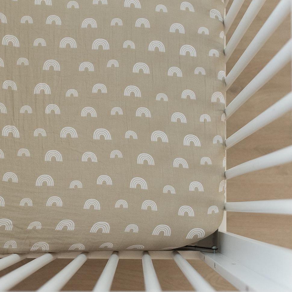 Crib Sheet  - Sand Rainbow