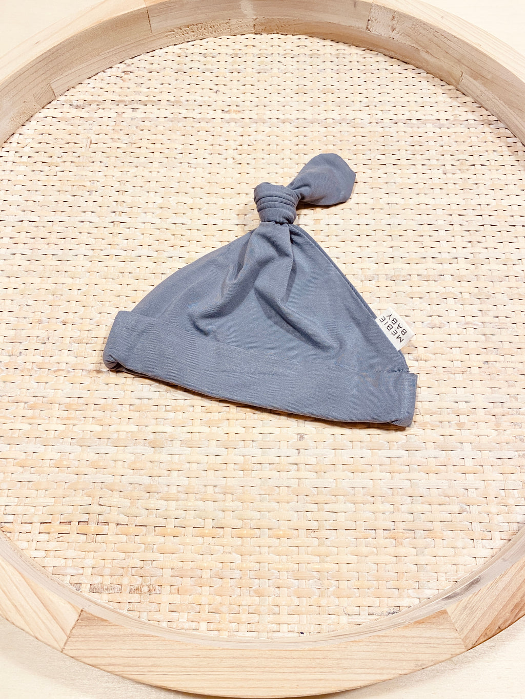 Newborn Knot Hat -Dusty Blue