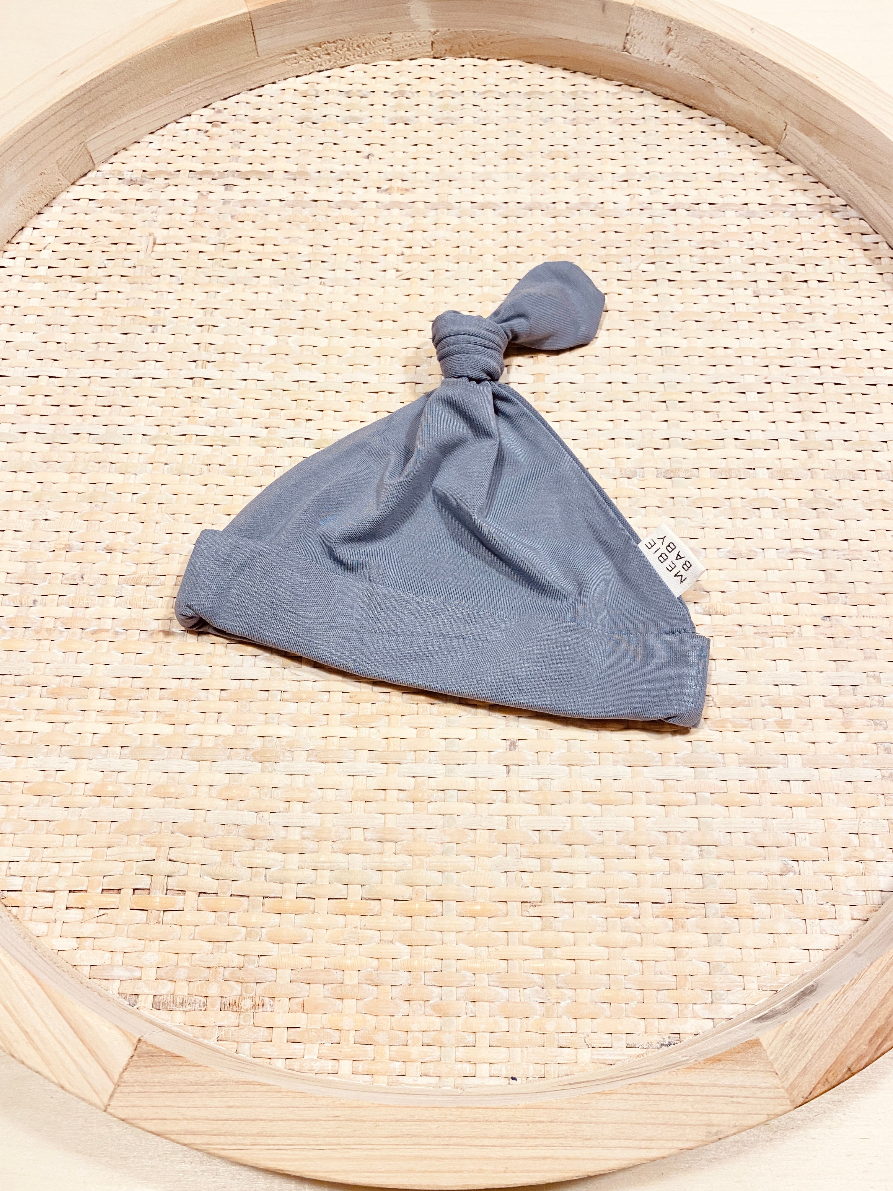 Newborn Knot Hat -Dusty Blue