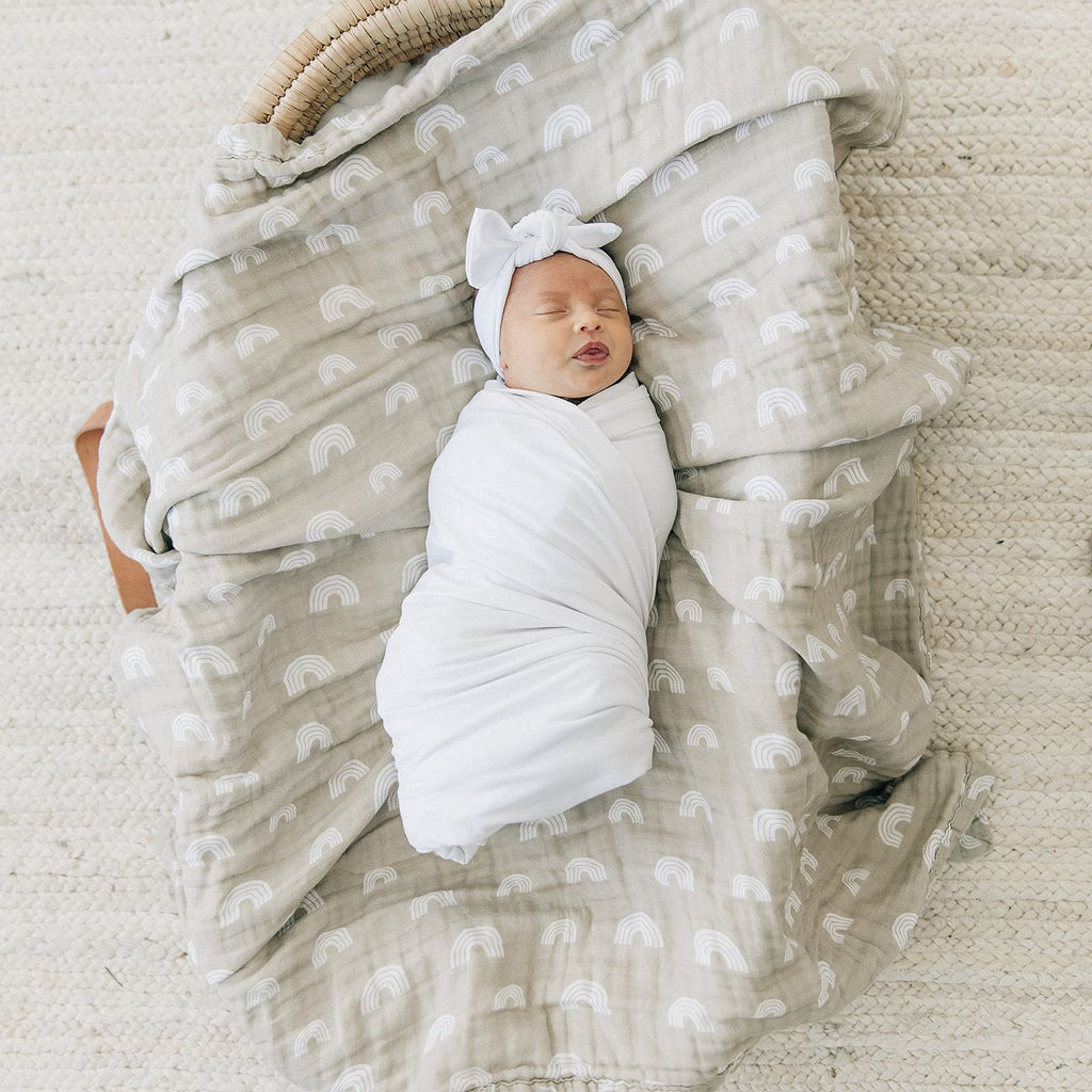 White Stretch Swaddle