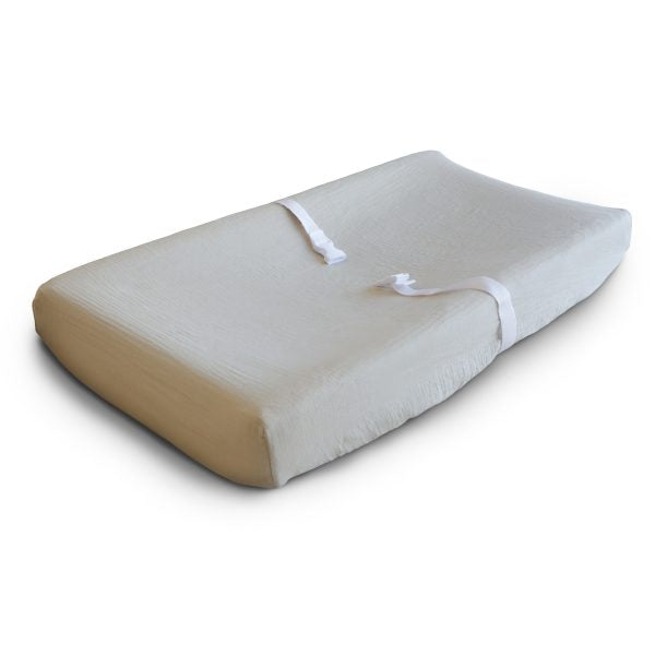 EXTRA SOFT MUSLIN CHANGING PAD COVER - FOG