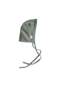 Organic Cotton Ribbed Bonnet -Green