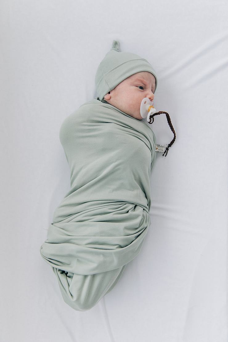 Newborn Knot Hat -Sage