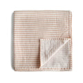 MUSLIN SWADDLE BLANKET ORGANIC COTTON - NATURAL STRIPE