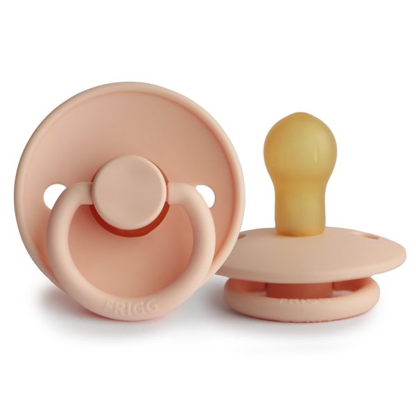 FRIGG NATURAL RUBBER PACIFIER - PINK CREAM