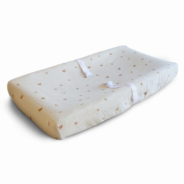 EXTRA SOFT MUSLIN CHANGING PAD COVER - RAINBOWS