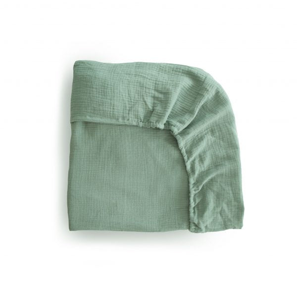 Muslin Crib Sheet  - Roman Green