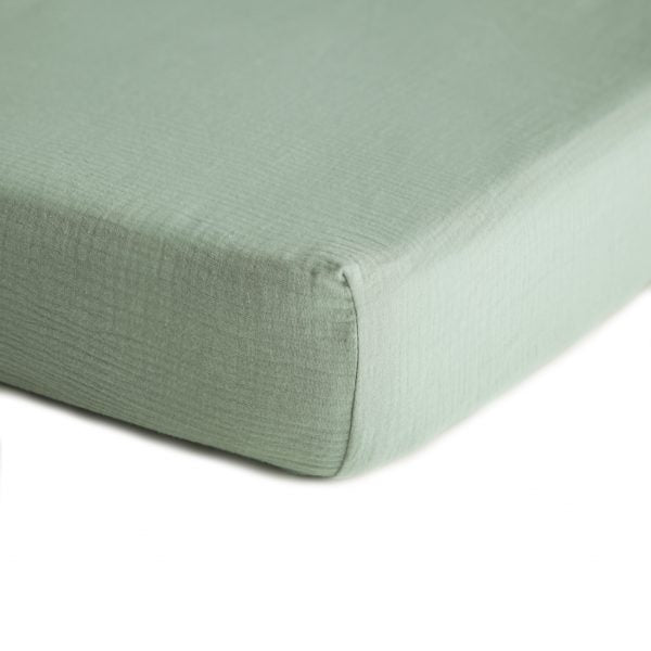Muslin Crib Sheet  - Roman Green