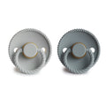 FRIGG ROPE NATURAL RUBBER BABY PACIFIER (SILVER GRAY / FRENCH GRAY) 2 PACK
