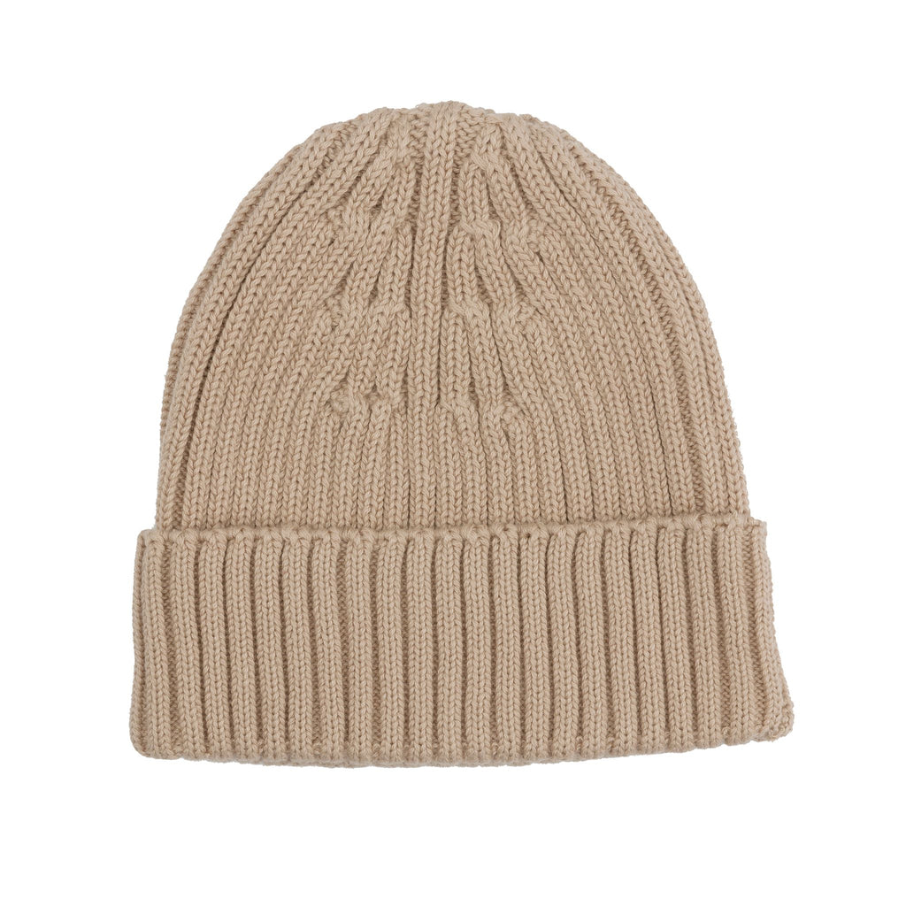 Rib Knit Beanie - Almond