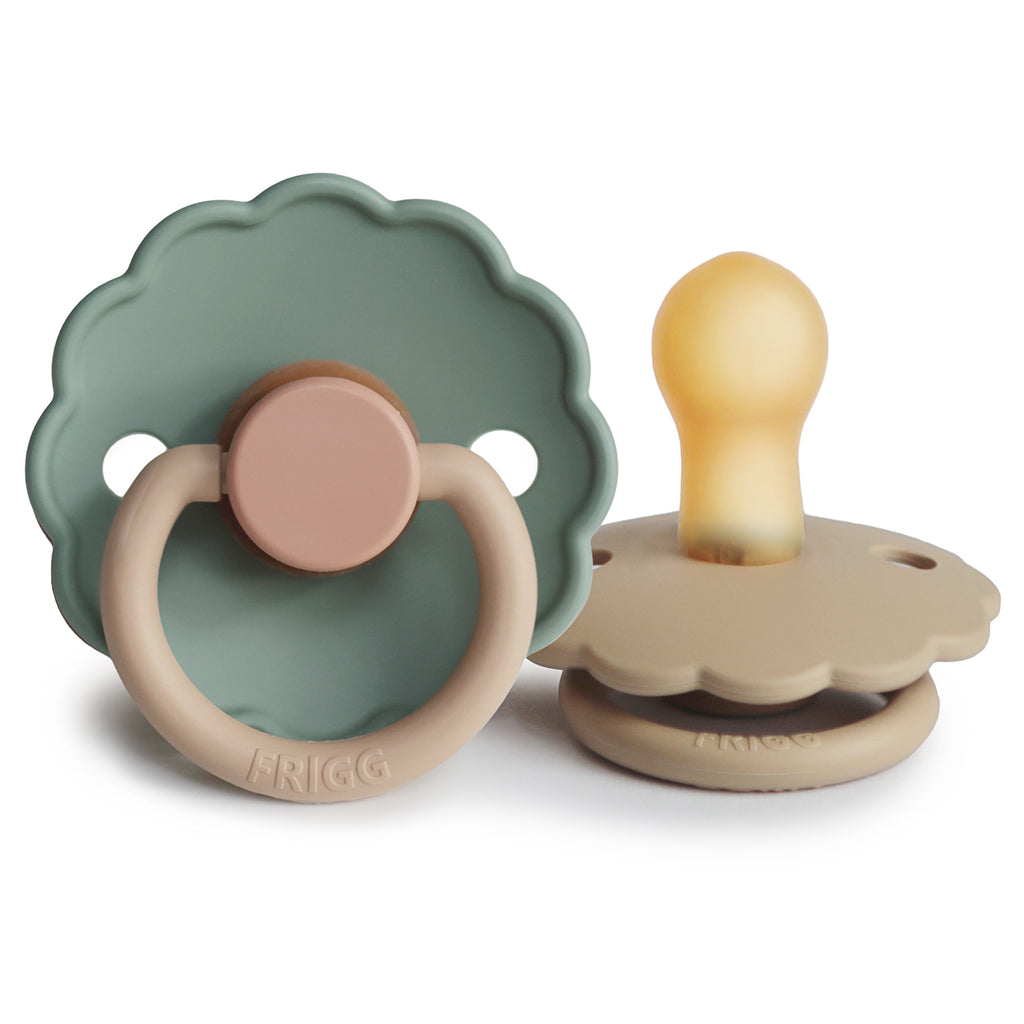 FRIGG DAISY SILICONE BABY PACIFIER (WILLOW / CROISSANT) 2-PACK