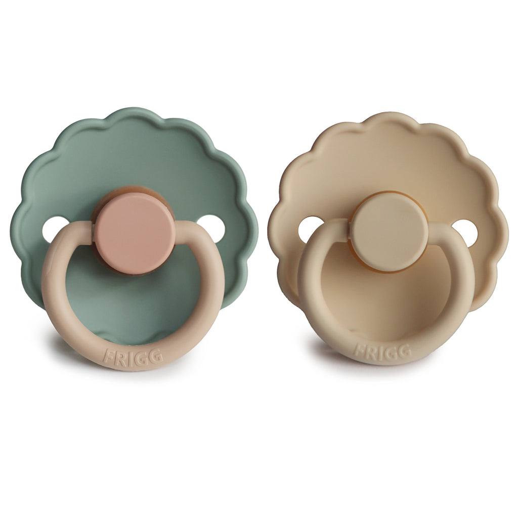 FRIGG DAISY SILICONE BABY PACIFIER (WILLOW / CROISSANT) 2-PACK
