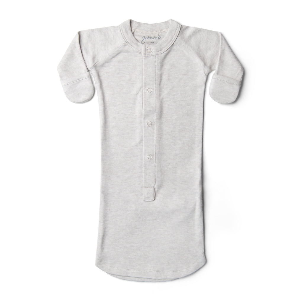 Bamboo Organic Cotton Convertible Gown - Storm Gray