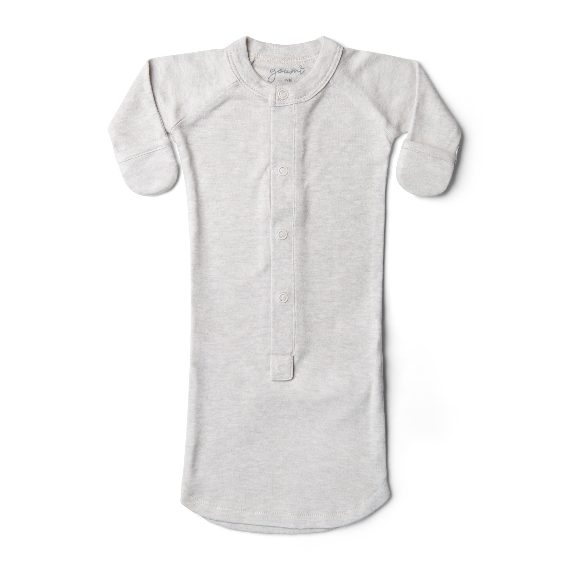 Bamboo Organic Cotton Convertible Gown - Storm Gray