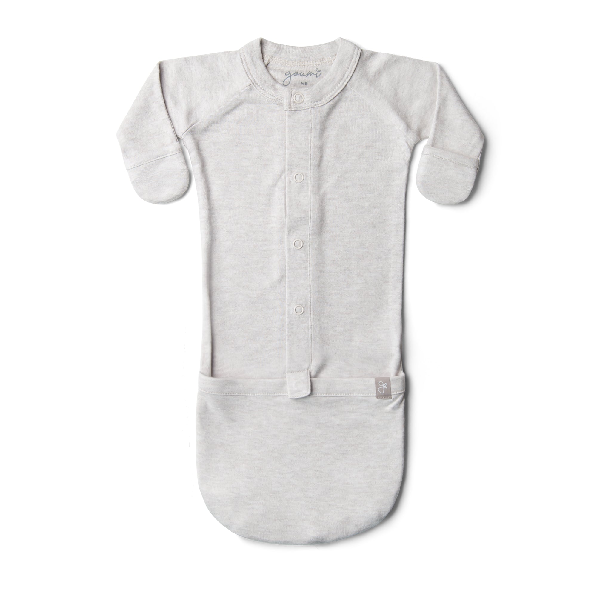 Bamboo Organic Cotton Convertible Gown - Storm Gray