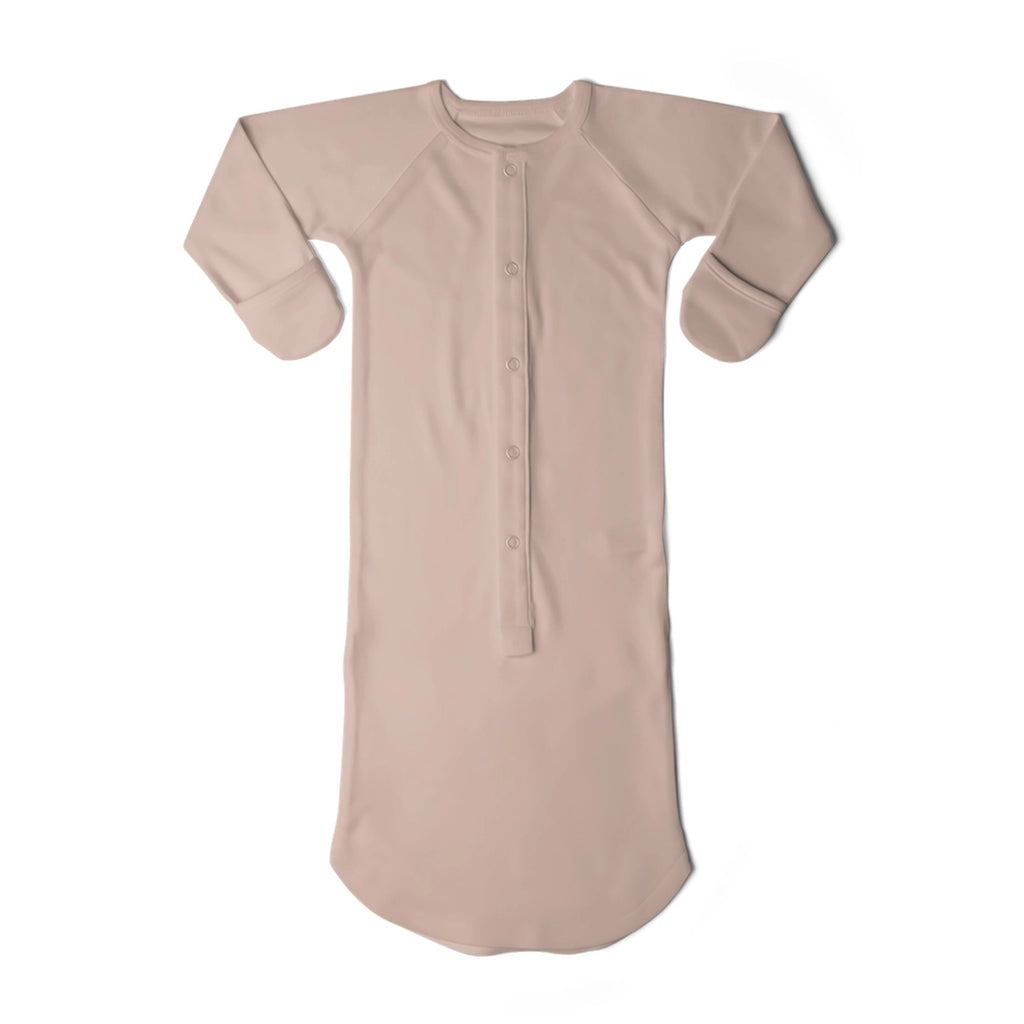 Bamboo Organic Cotton Convertible Gown - Rose