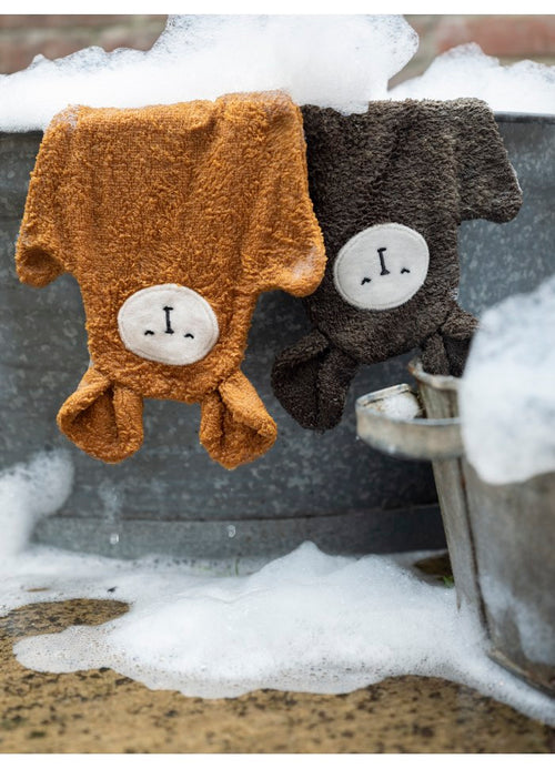Bath Mitts - Bear - Olive Mix - 3 pack