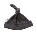 Charcoal Organic Ribbed Newborn Knot Hat