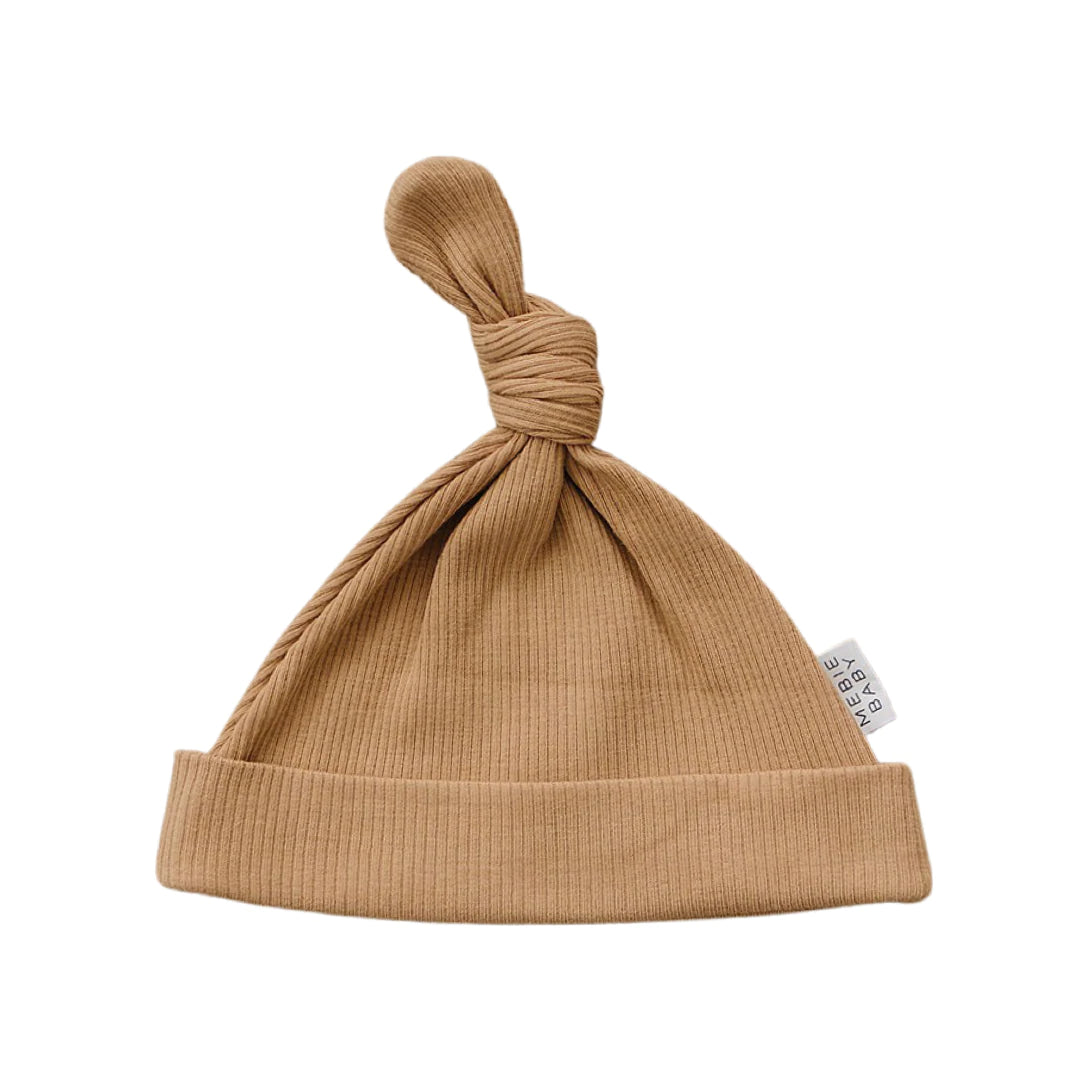 Cafe Organic Ribbed Newborn Knot Hat