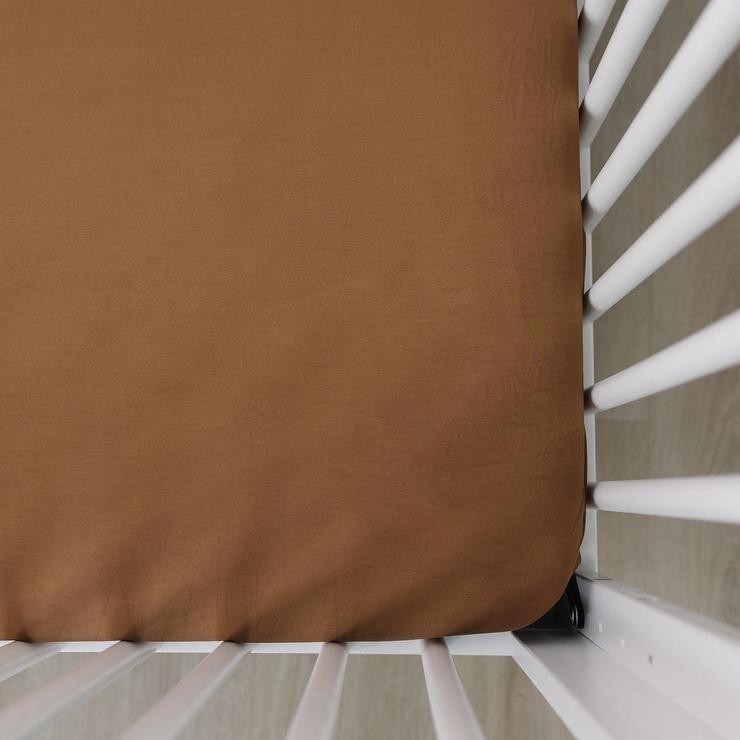 Mustard Stretch Crib Sheet