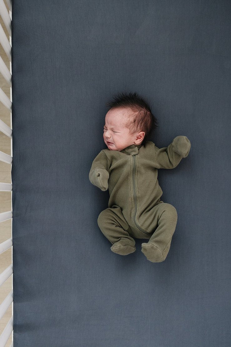 Charcoal Stretch Crib Sheet