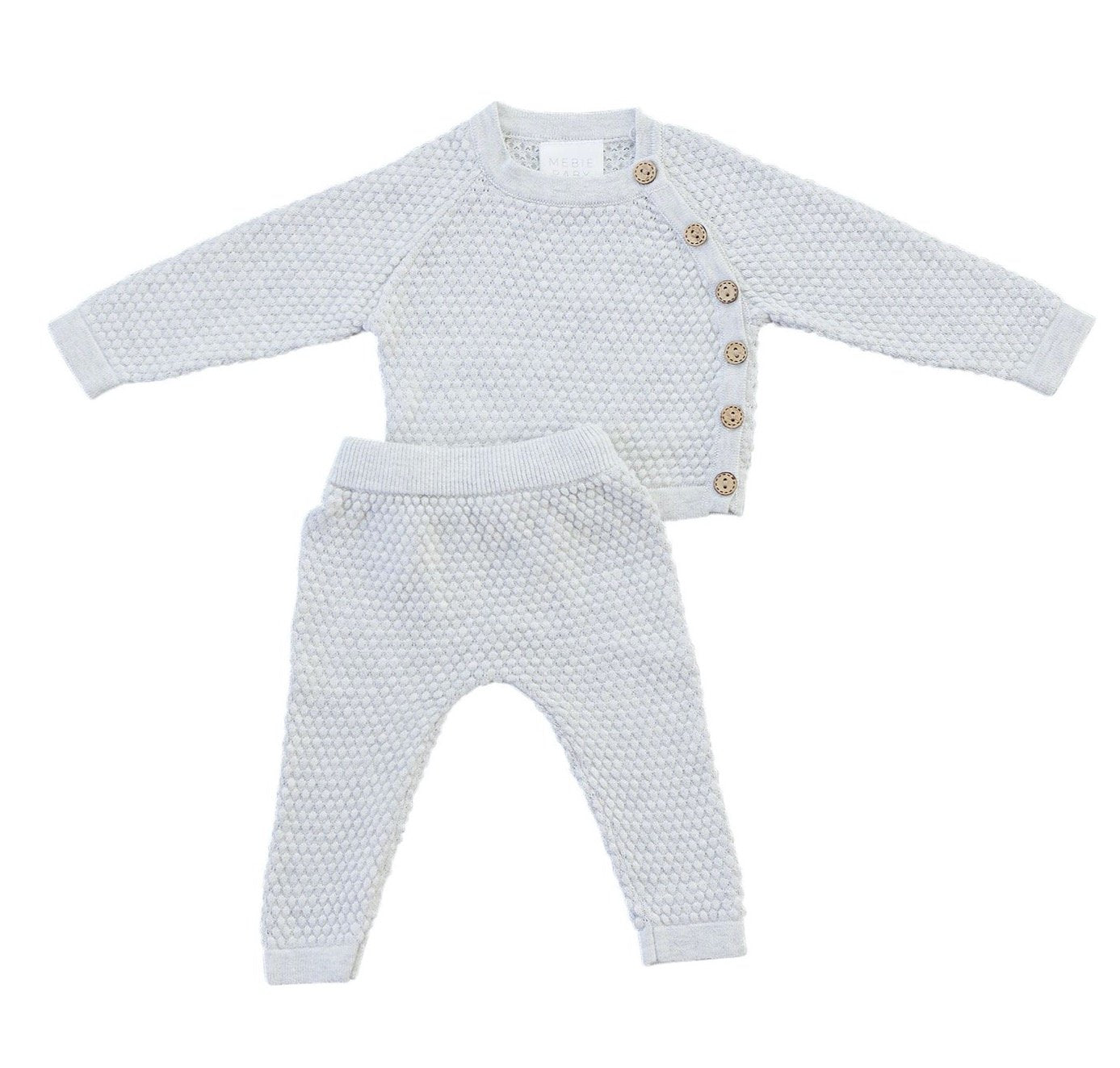 Grey Knit Layette Set