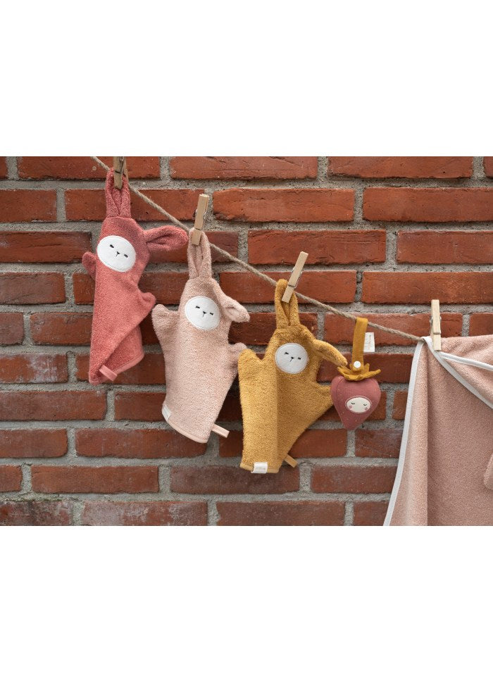Bath Mitts - Bunny - Old Rose Mix - 3 pack
