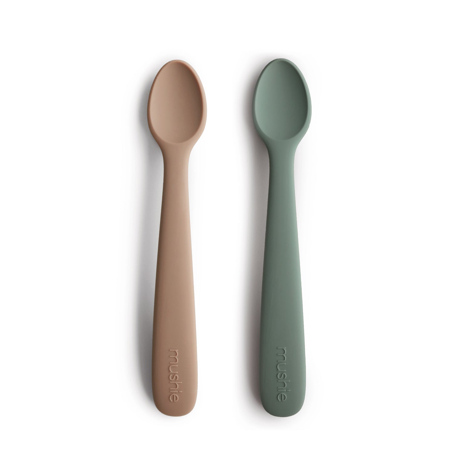 SILICONE FEEDING SPOONS DRIED THYME/NATURAL 2-PACK