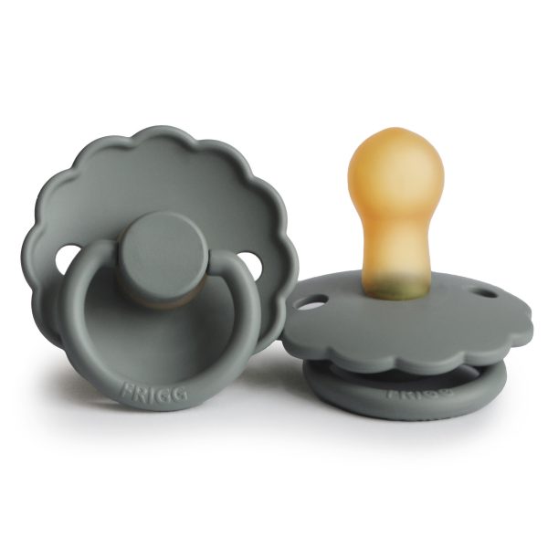 FRIGG DAISY NATURAL RUBBER PACIFIER FRENCH GRAY