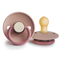 FRIGG  NATURAL RUBBER PACIFIER | COLORBLOCK - PEONY