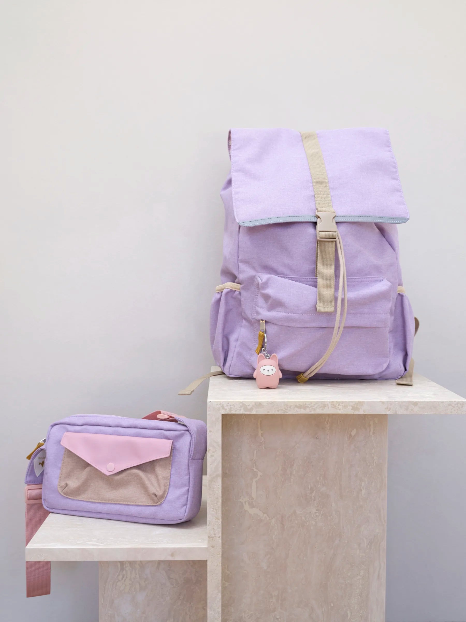 Shoulder Bag - Lilac & Old Rose