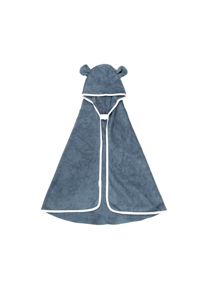 Hooded Baby Towel - Bear - Blue Spruce