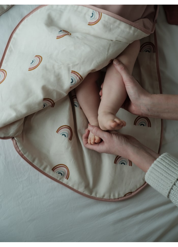 Sleeping Bag - Mauve & Rainbow